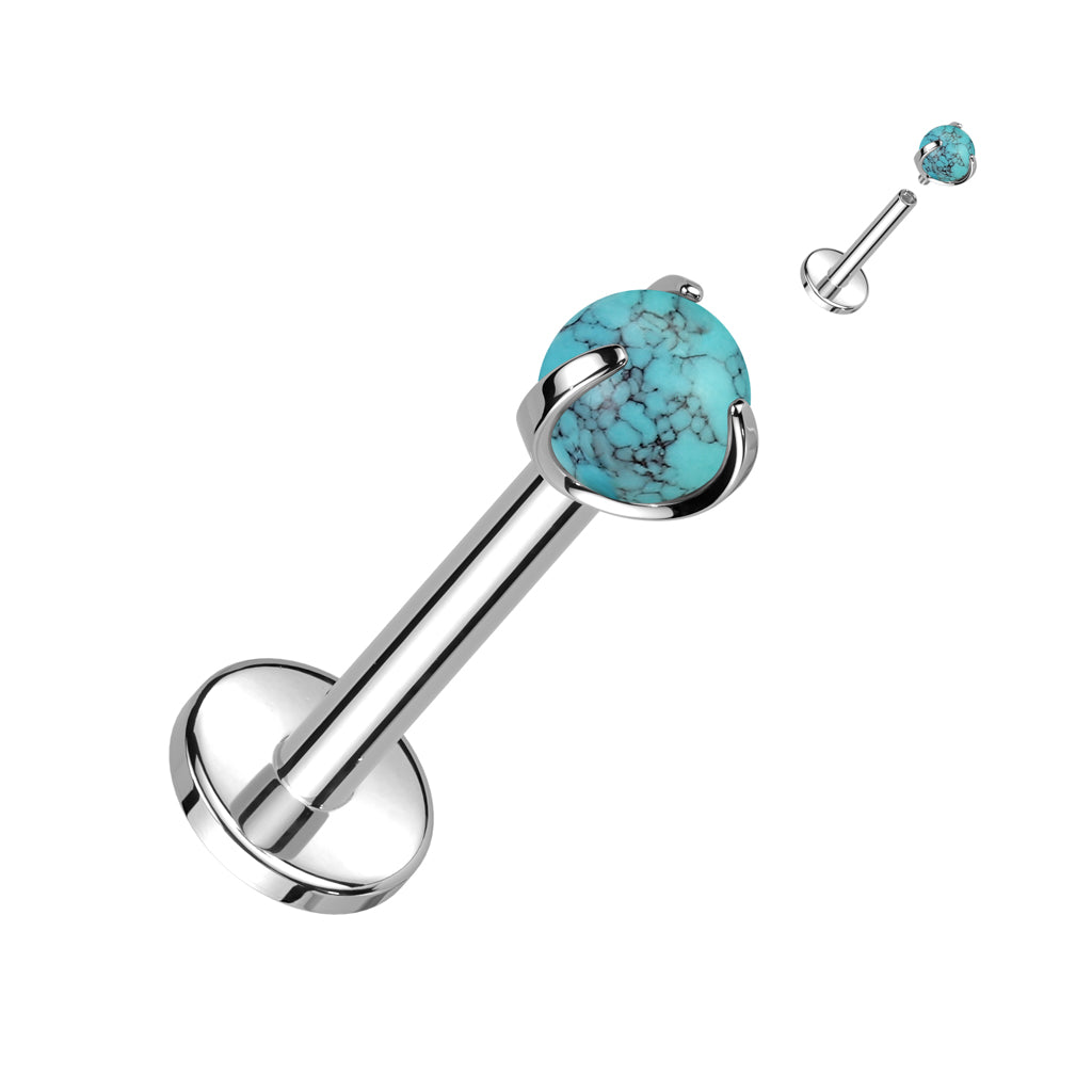 Implant Grade Titanium Internally Threaded Claw Set Natural Stone Top